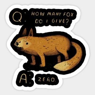 how many fox do i give Sticker